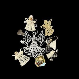 Vintage set Handcrafted Angel Ornaments Set